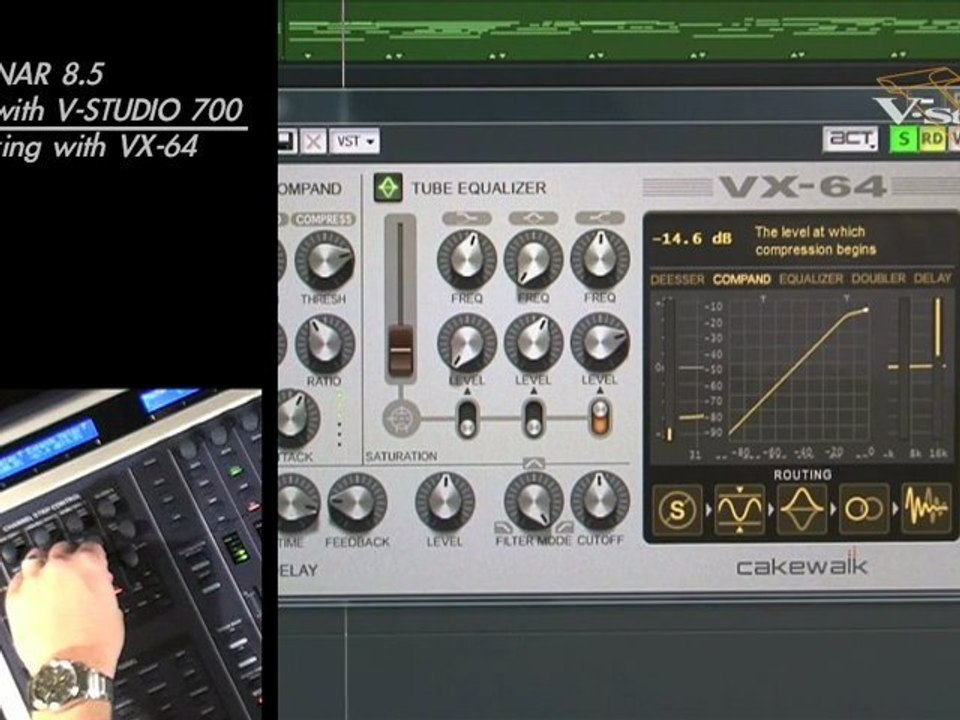 Apply Effects to Vocal Tracks with VX-64 & V-Studio 700
