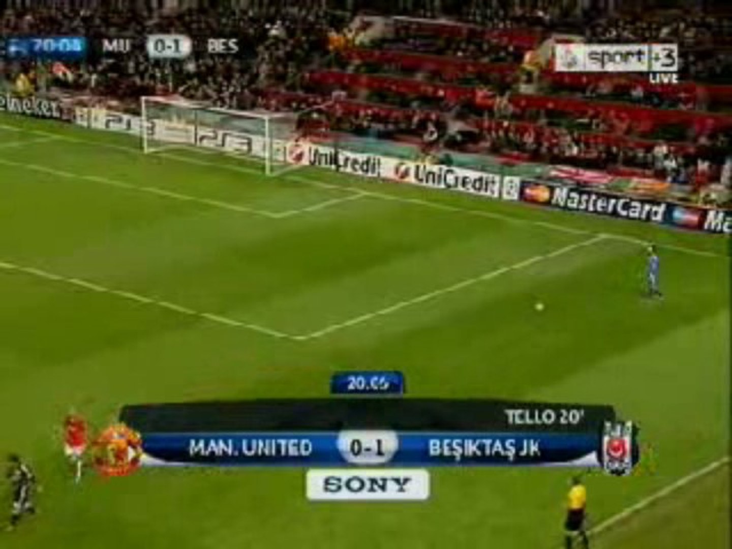 Man Utd 0-1 Besiktas - video Dailymotion