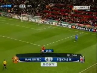 Tello goal - Man United vs. Besiktas 25th November