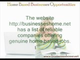 Home Based Businesses Opportunities