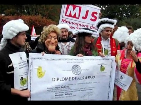 Jean Sarkozy à l'EPAD : rassemblement devant le CG du 92