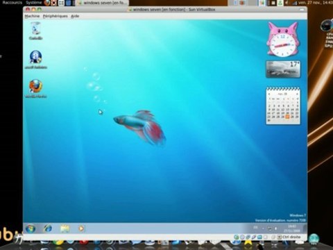ubuntu 9.10 virtualbox avec seven