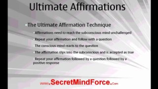 Positive Thinking With Affirmations That Work