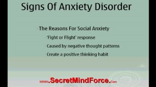 Anxiety Disorder - Control the Symptoms of Anxiety Disorder