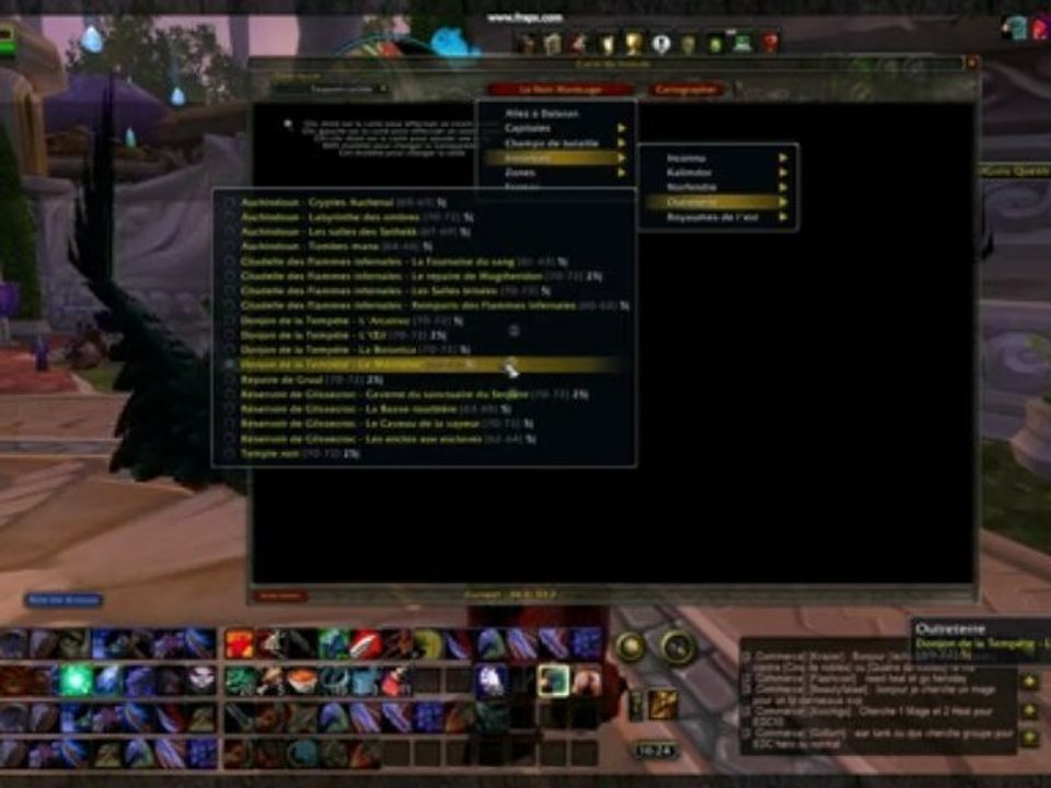 Interface de jeu Wow