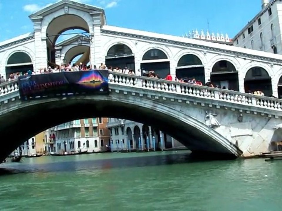 Italia Wenecja Kanał Grande  Ponte di Rialto VII 2009