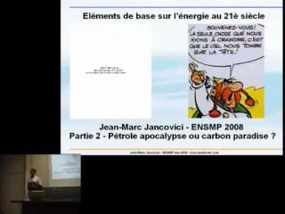Jancovici - Energie et Climat - Cours 2-1 Partie 1