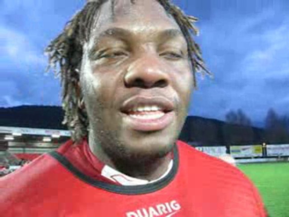 Rugby - Réaction d'Adamou après US Oyonnax - Stade Montois