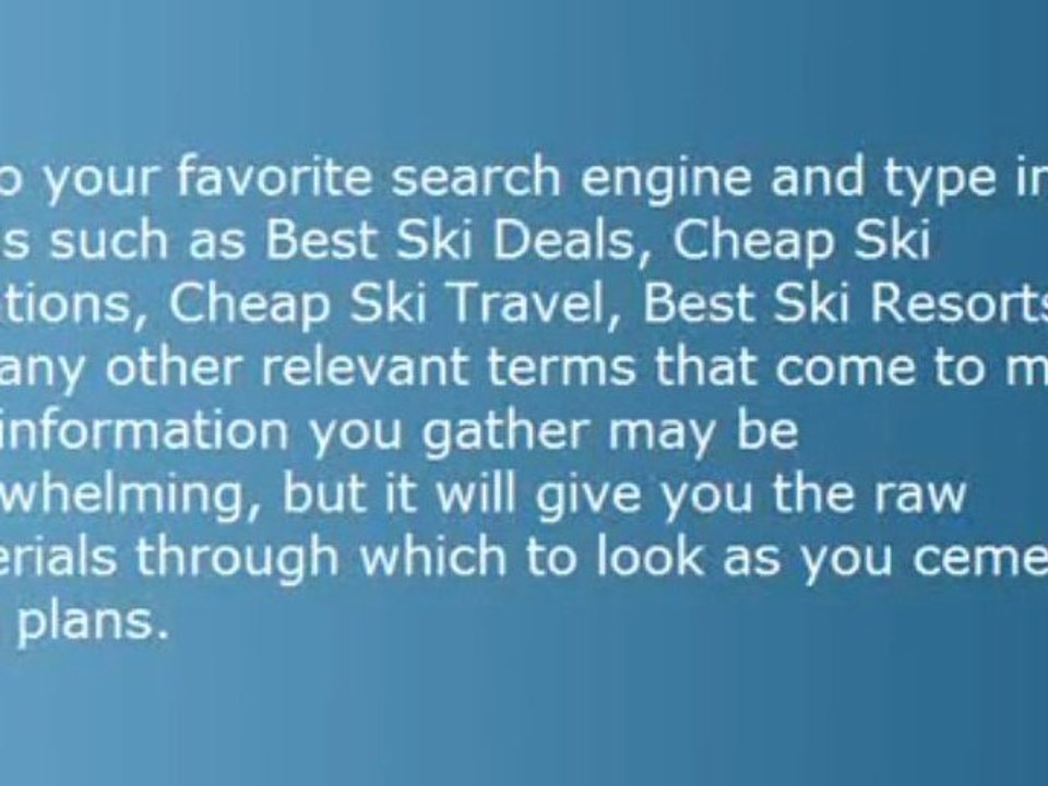 Cheap Ski Deals