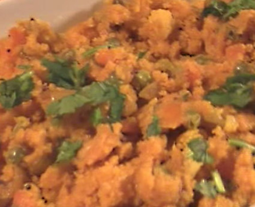 Recette indienne semoule aux légumes