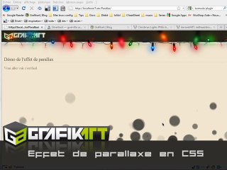 Tutoriel Vidéo : Effet de parallaxe en CSS