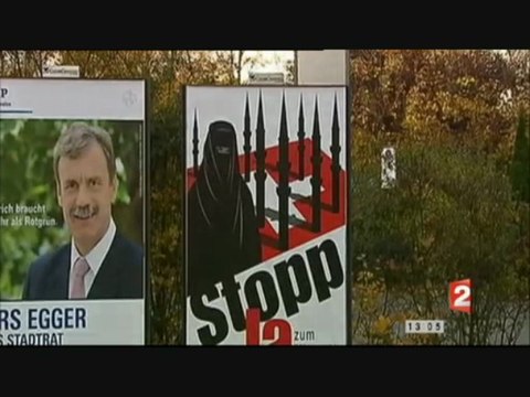minarets en Suisse BFM + France 2 JT13h 30/11/09
