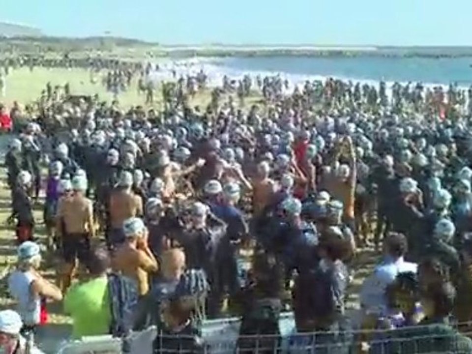 Triathlon Barcelone - 18 Octobre 2009 - Départ Natation