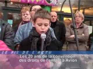 Fil de l'Actu -Convention des Droits de l'Enfant - Avion