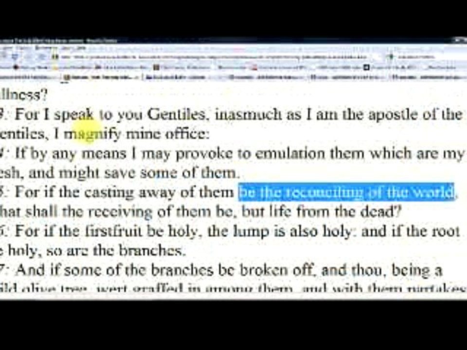 PT.10 ROMANS 11 THE OLIVE WILD OLIVE TREE