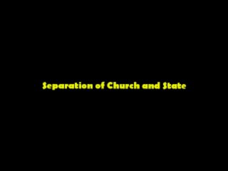 Separation of Church and State