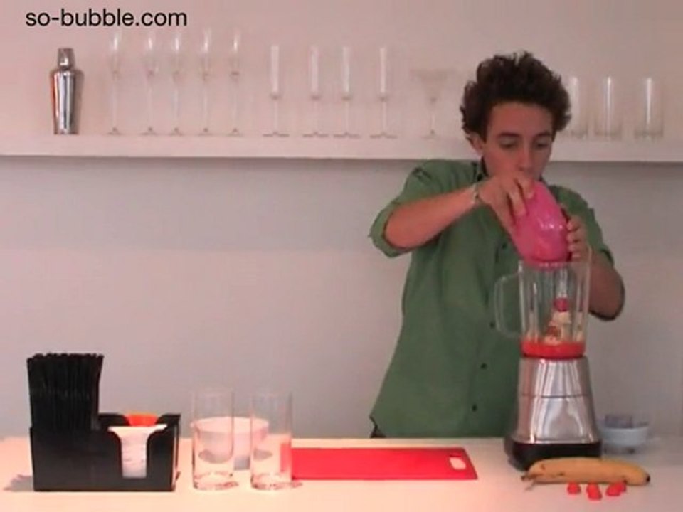 Recette de smoothie : fraise banane