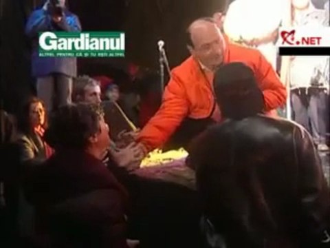 Romanian President Traian Basescu hitting a child (HQ).