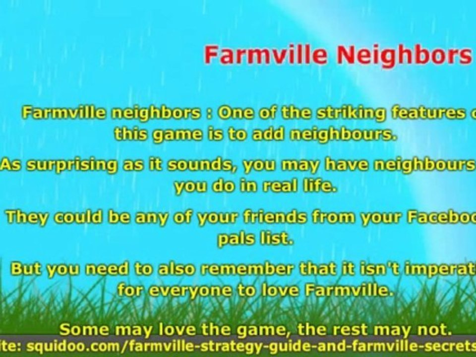 Farmville Tips