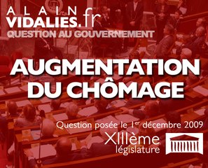 Question au gouvernement sur l'augmentation du chômage