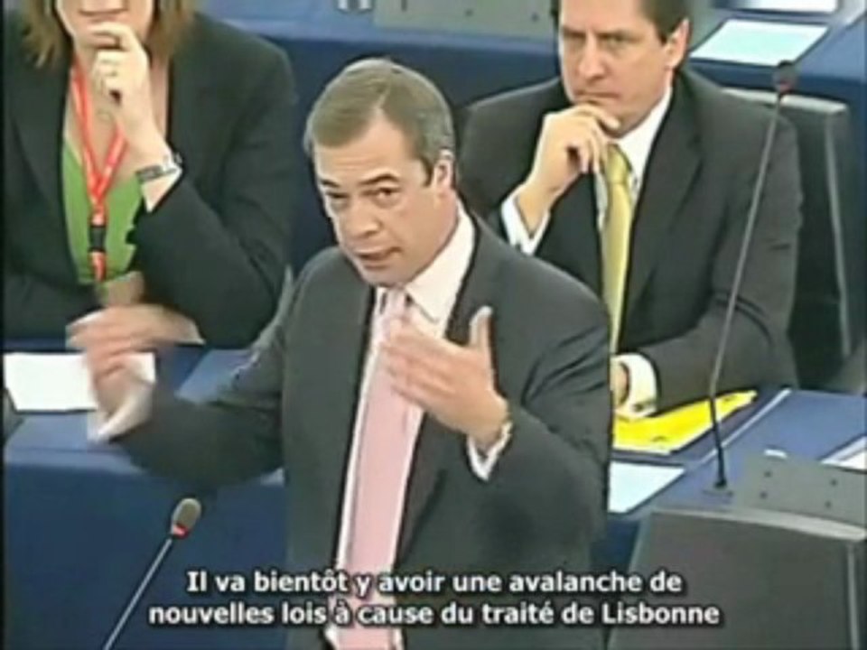N. Farage sur le traité de Lisbonne
