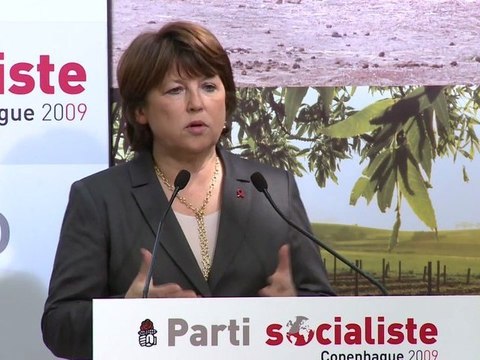 Martine Aubry Copenhague 2009 : Conférence de presse