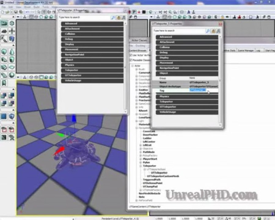 UnrealPHD- Unreal Development Kit: Adding Teleporters