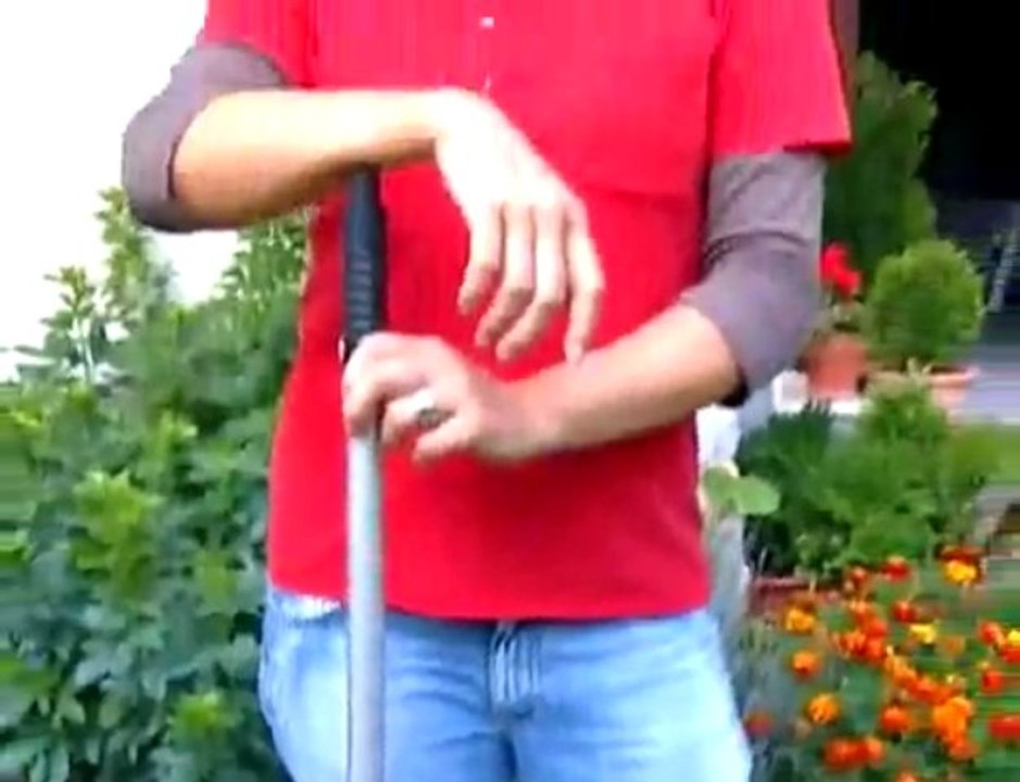 Balai vert télescopique