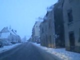 Traversée de Laqueuille sous la neige