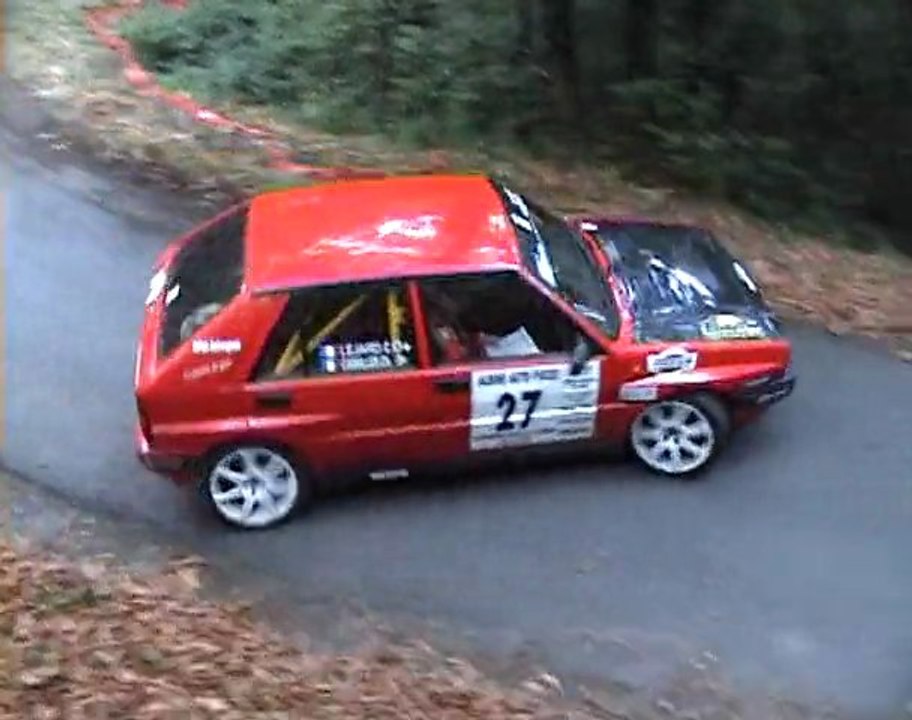 sortie de la lancia delta hf intégrale rallye  du thore 2009
