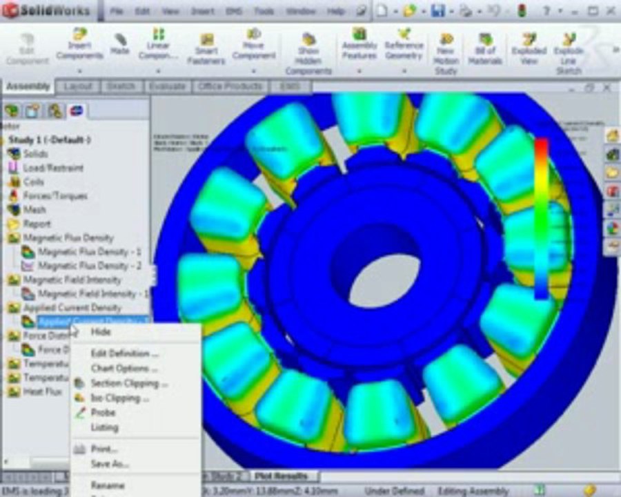 AC Magnetic and Thermal Analyses of a Three-Phase Transformer, using EMS in SolidWorks part 2 of 2
