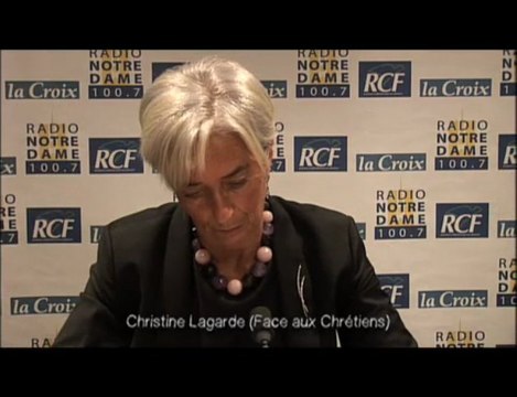 Christine Lagarde - Face aux Chrétiens partie 3 - 03/12/2009