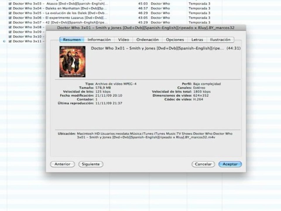 Evita errores al sincronizar vídeos en el iPod