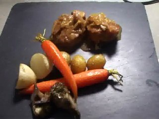Veau au 2 citrons et petits legumes confits