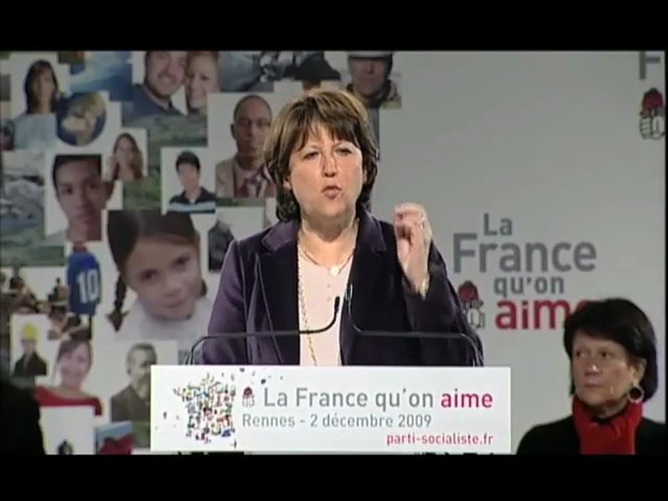 Rennes : discours de Martine Aubry