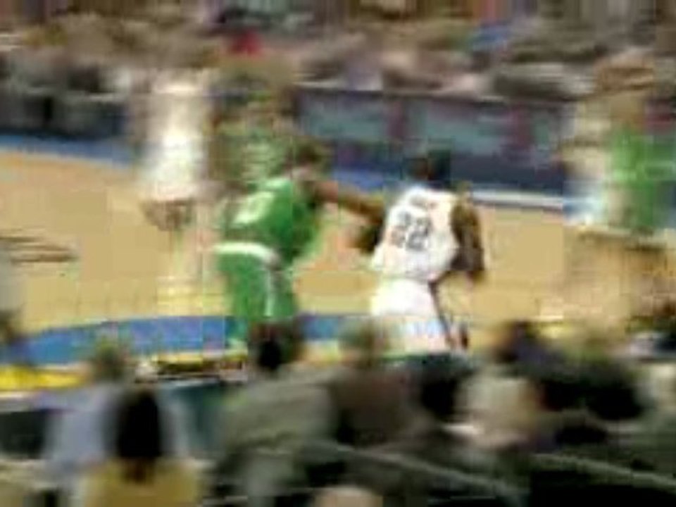 NBA Jeff Green goes baseline for the monster jam.