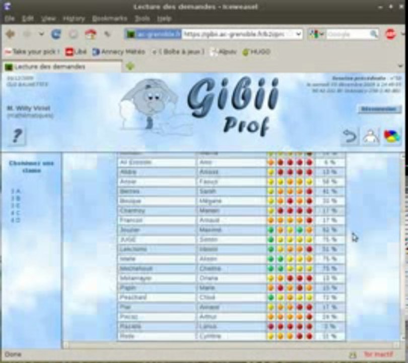 Gibii détail par élève