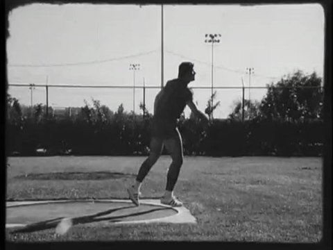 Athlétisme Lancer disque poids Jay Silvester Entrainement