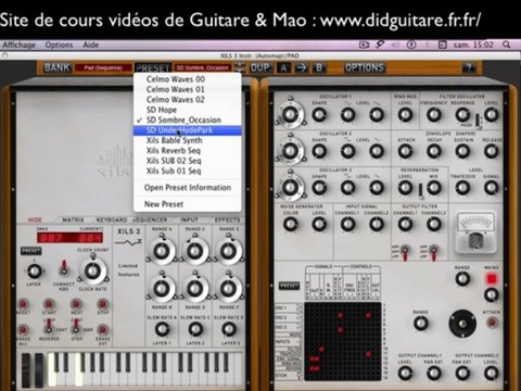 Tuto MAO XILS 3 LAB Test des Presets Pad par Didguitare