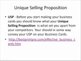 Why Is USP  Important In Your Business Cards?