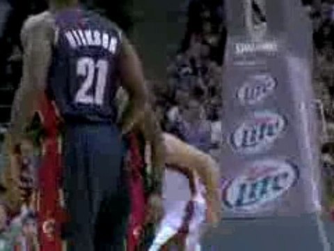 NBA Andrew Bogut cuts through the lane and throws down the f