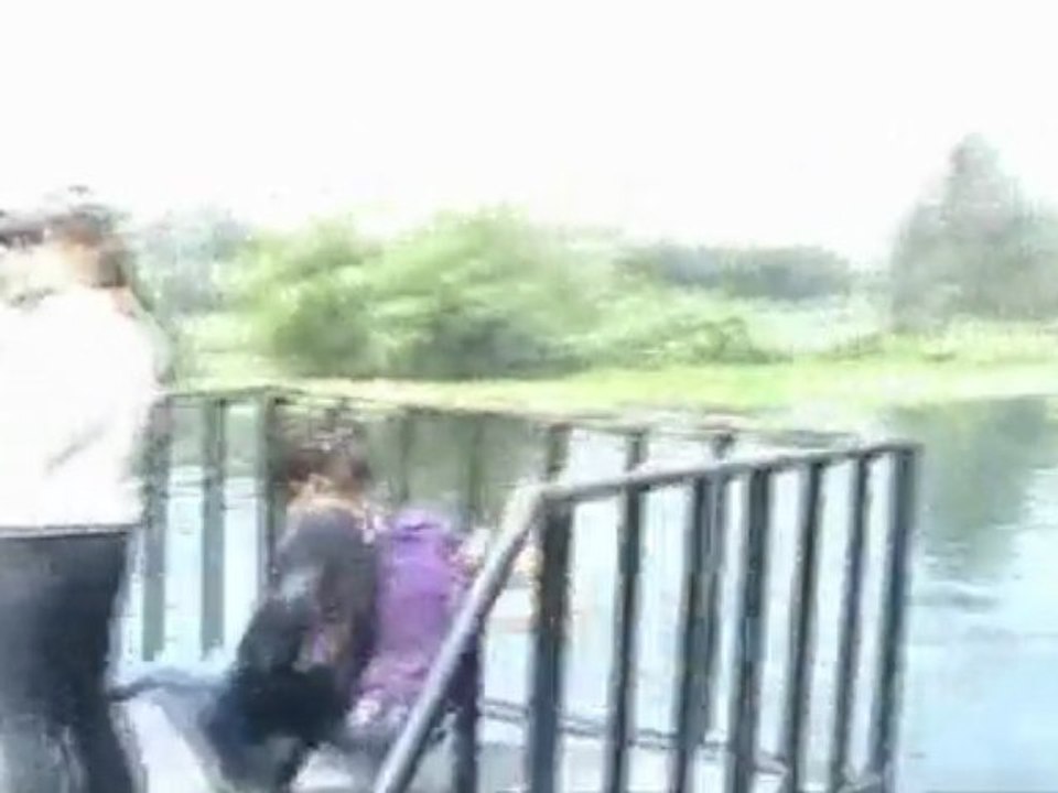 Walking On River Kwai Bridge Over River Kwai River