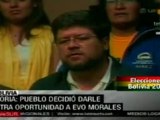 Admite Doria triunfo de Evo Morales