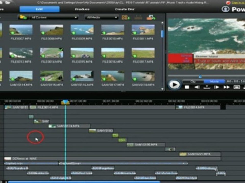 CyberLink PowerDirector 8 - Espace de Travail