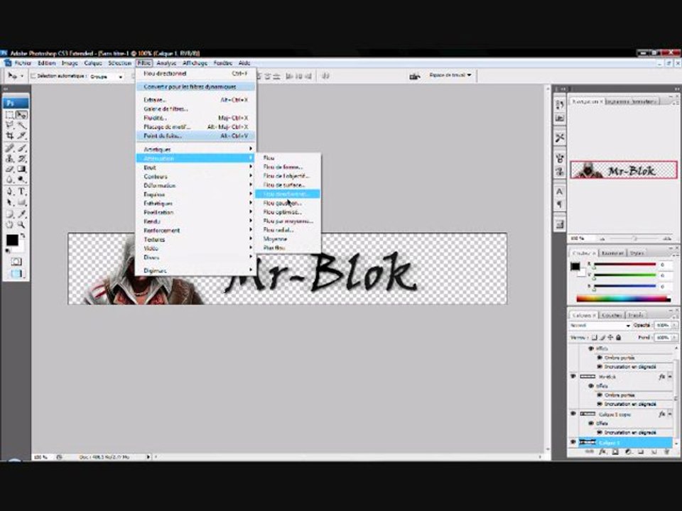 Tutoriel Photoshop CS3 / Banière Dailymotion HD.