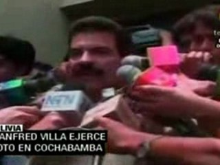 Manfred Villa voto en Cochabamba