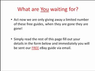 Selling Using Ebay