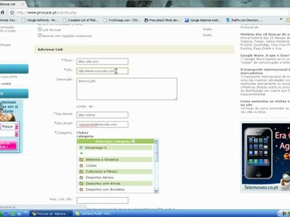Destacar seu site por um mês grátis