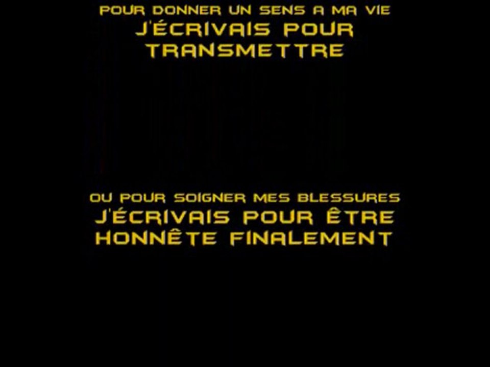 j'écrivais