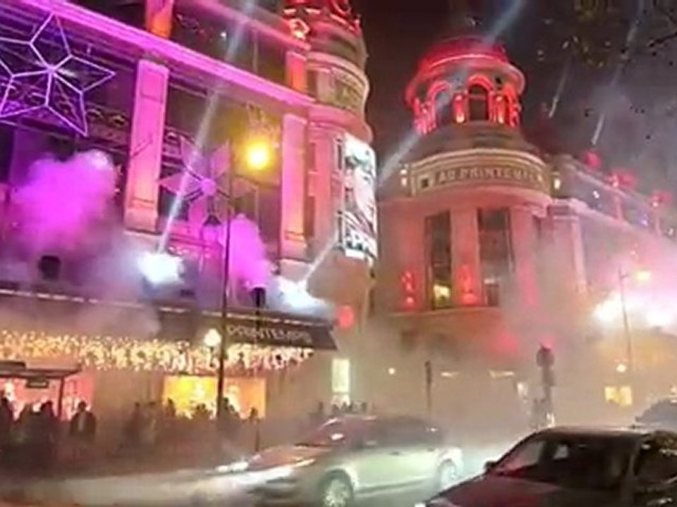 Façades et vitrines Noël Printemps Haussmann, Paris